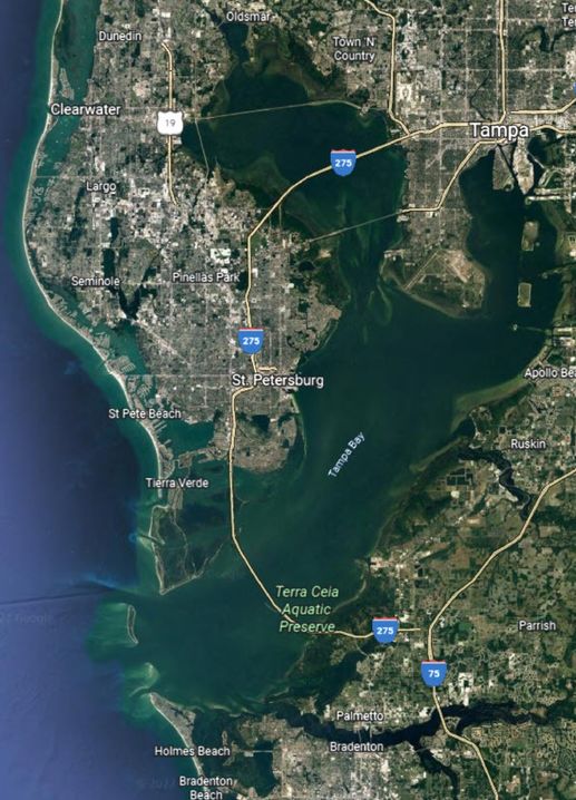 map of Tampa Bay Florida